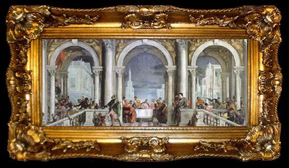 framed  Paolo Veronese feast in the house of levi, ta009-2